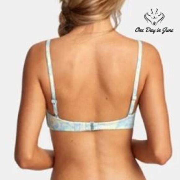 RVCA Field of Dreams Bandeau Bikini Top Size S - Picture 2 of 6